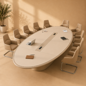 Oval conference table